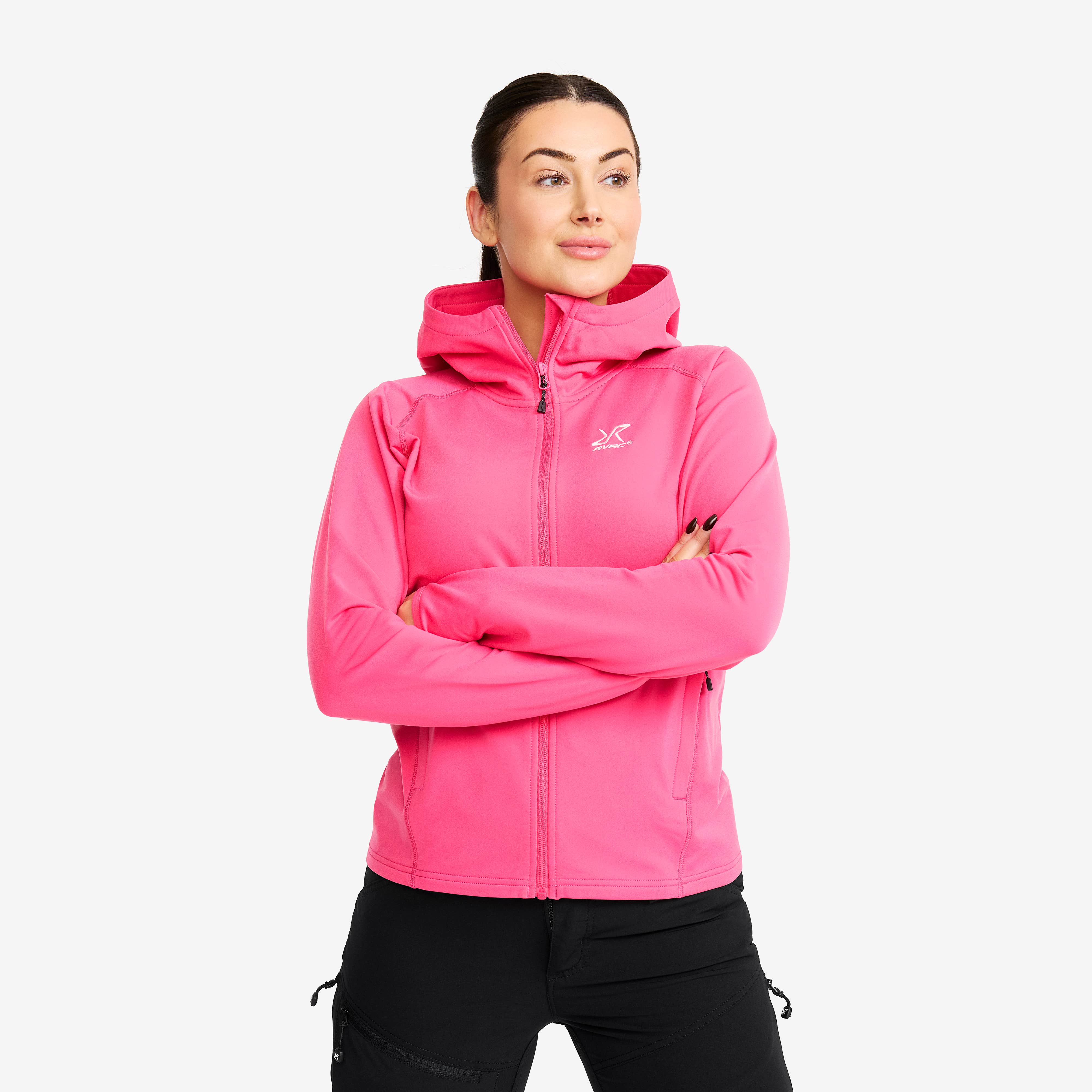 Evolution Light Stretch Fleece Hoodie Dame Fandango Pink