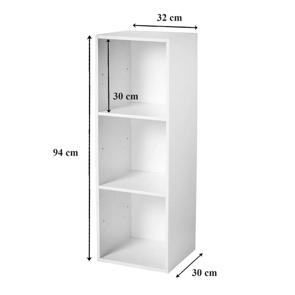 CALICOSY - Opbergplank - Wit - 92.5x31.7x29.5 cm