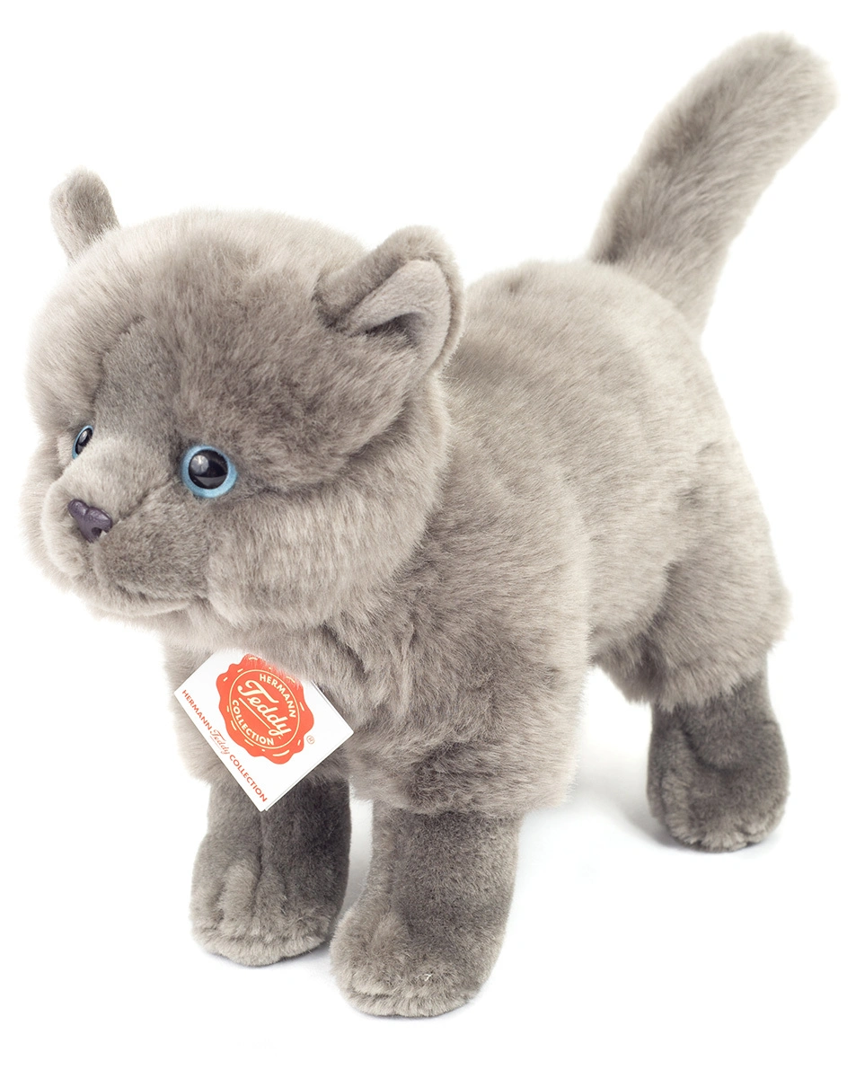 Kuscheltier KARTÄUSER KATZE (20 cm) stehend in hellgrau