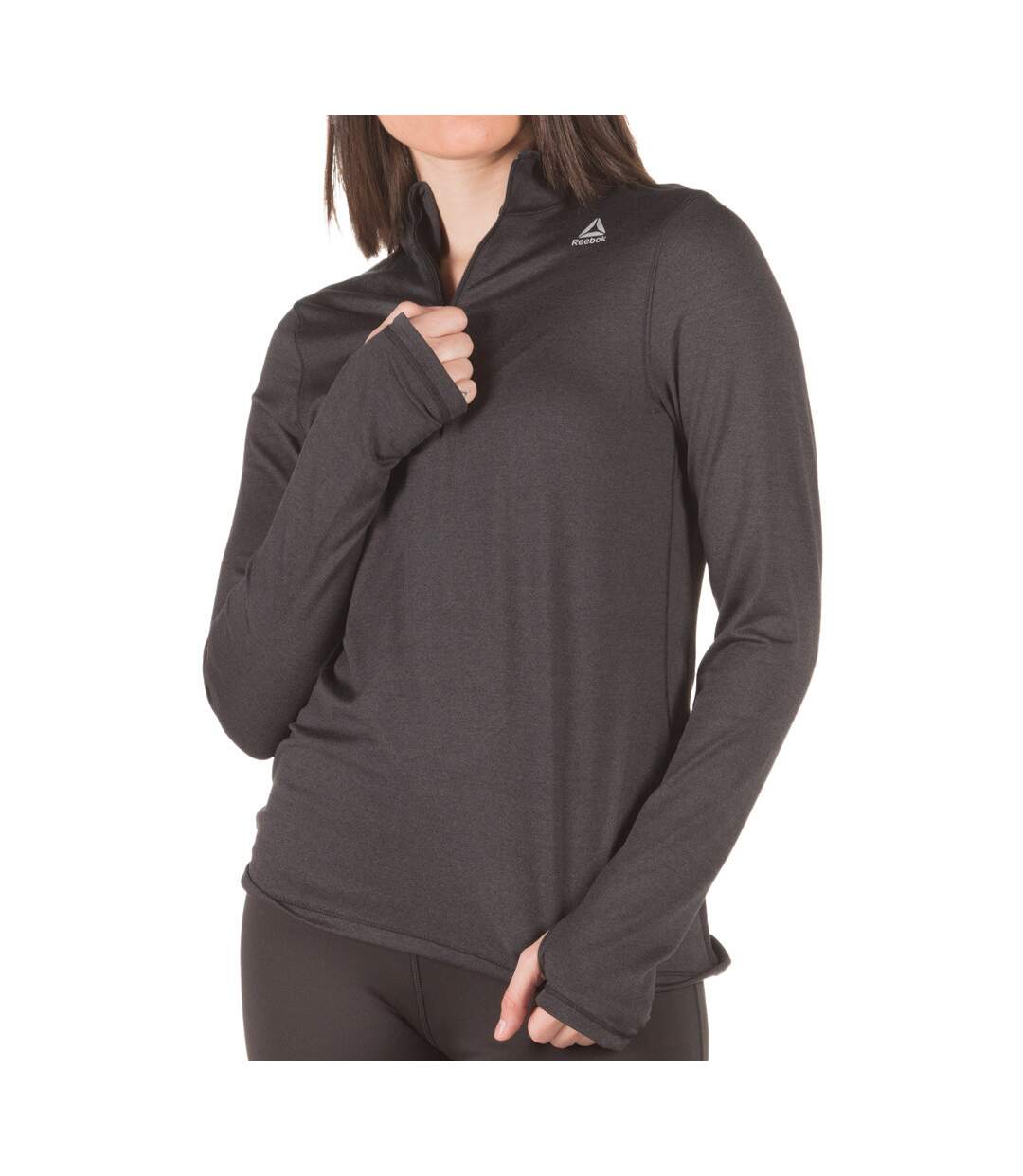 T-Shirt Noir Femme Reebok Re Zip