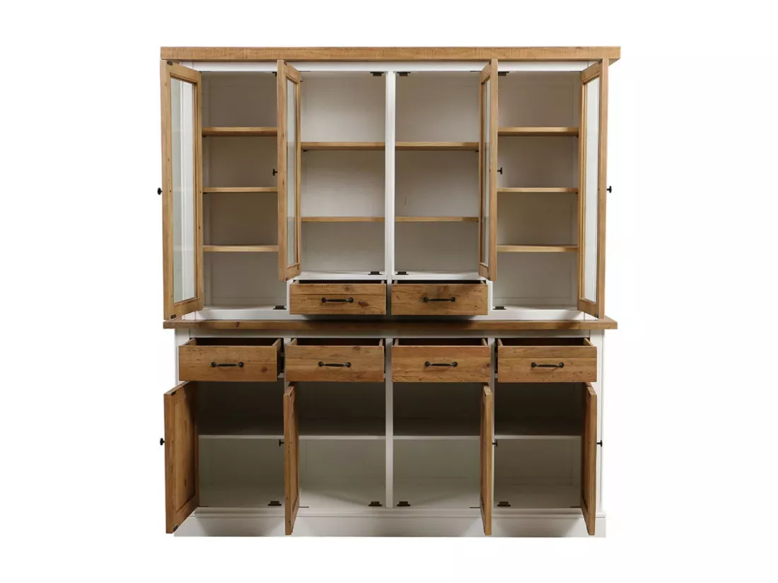 Buffet vaisselier Bois-MDF Blanc - Rivages Interior's