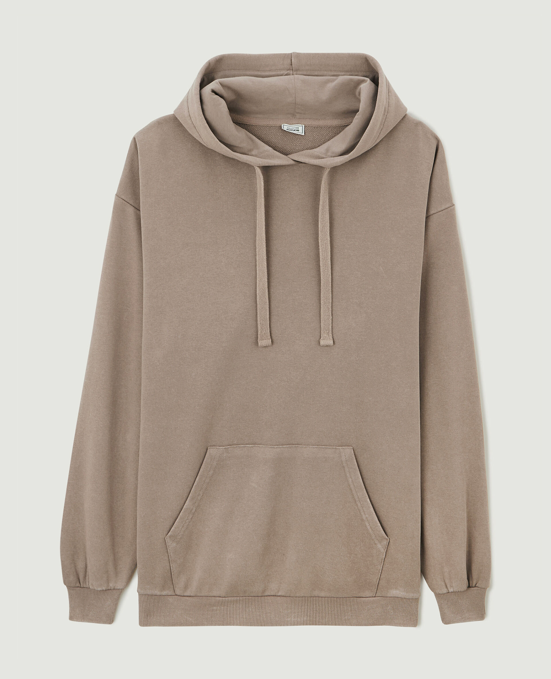 Sweat capuche oversize effet lavé - Taupe