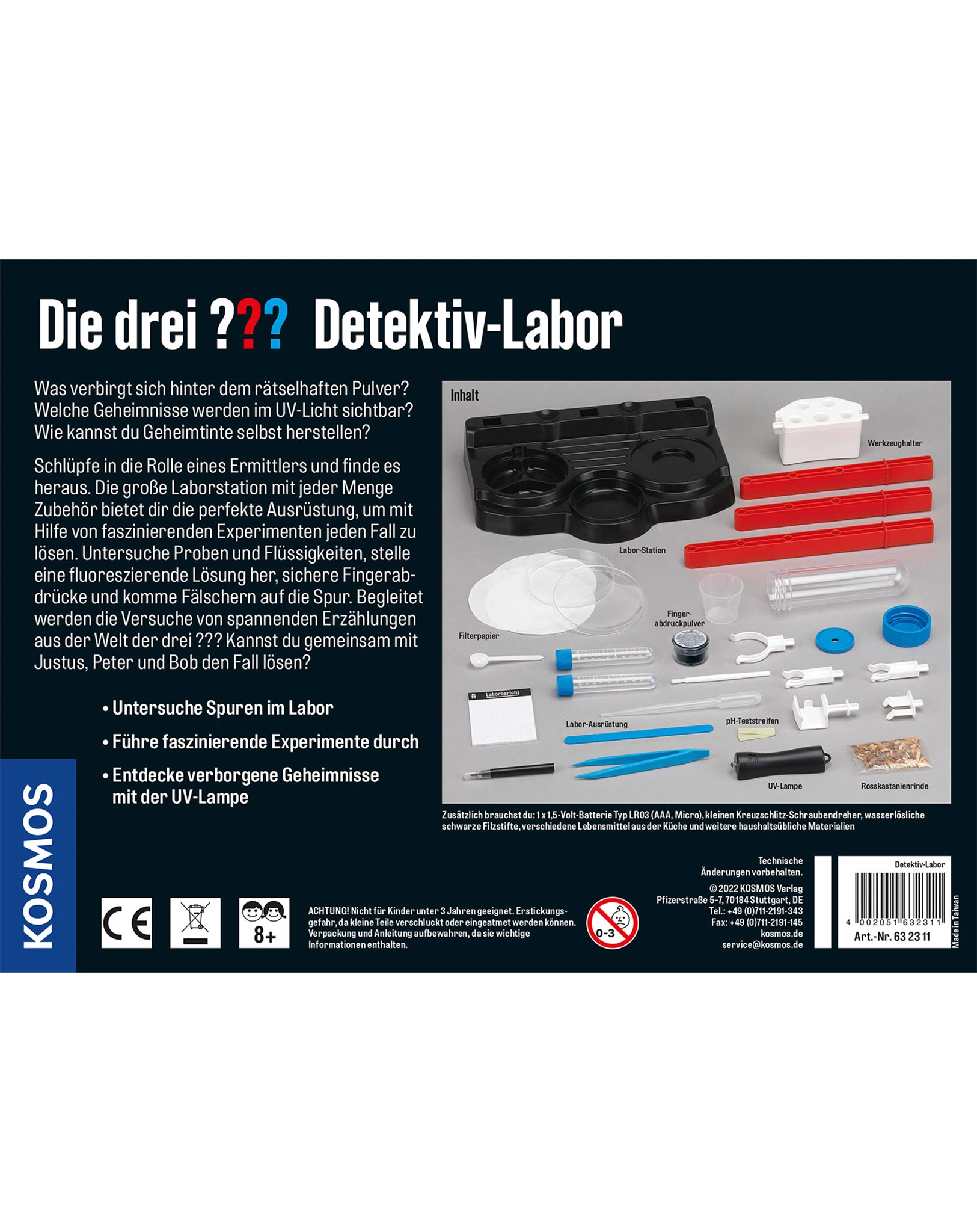 Detektiv-Zubehör DIE DREI ??? DETEKTIV-LABOR