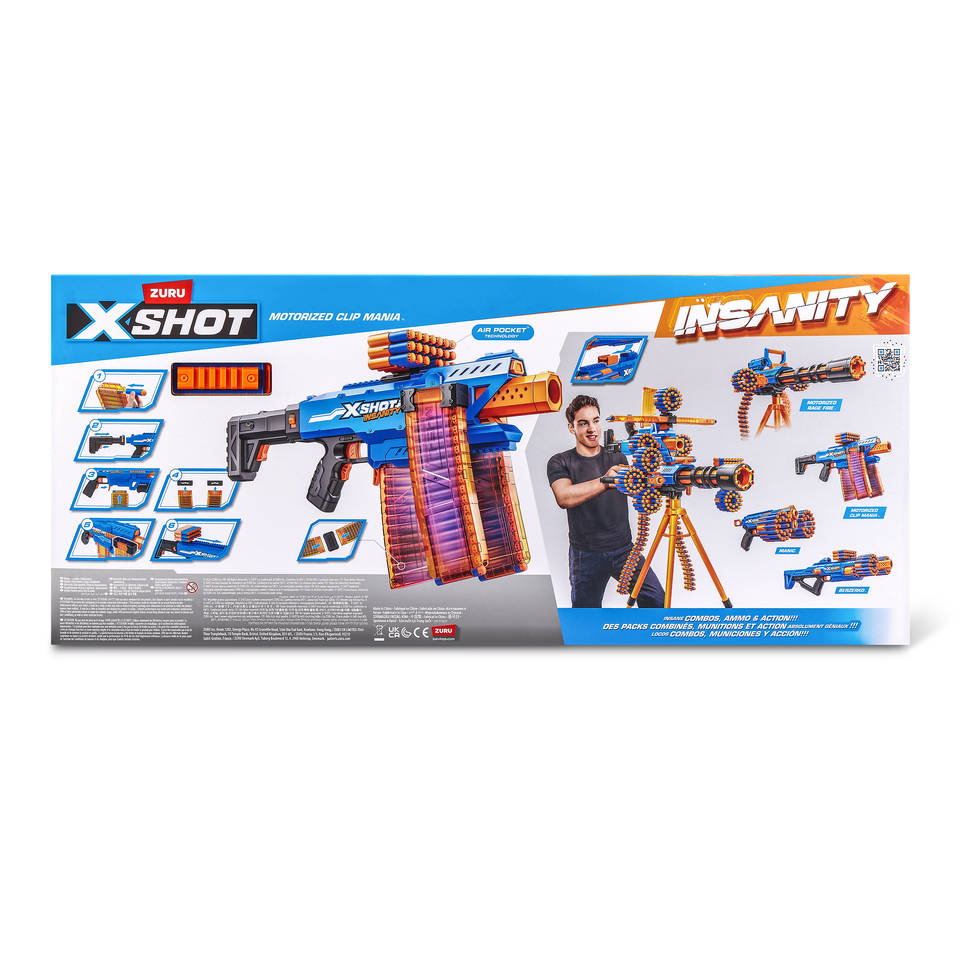 XSHOT Insanity Motorized Clip Mania blaster