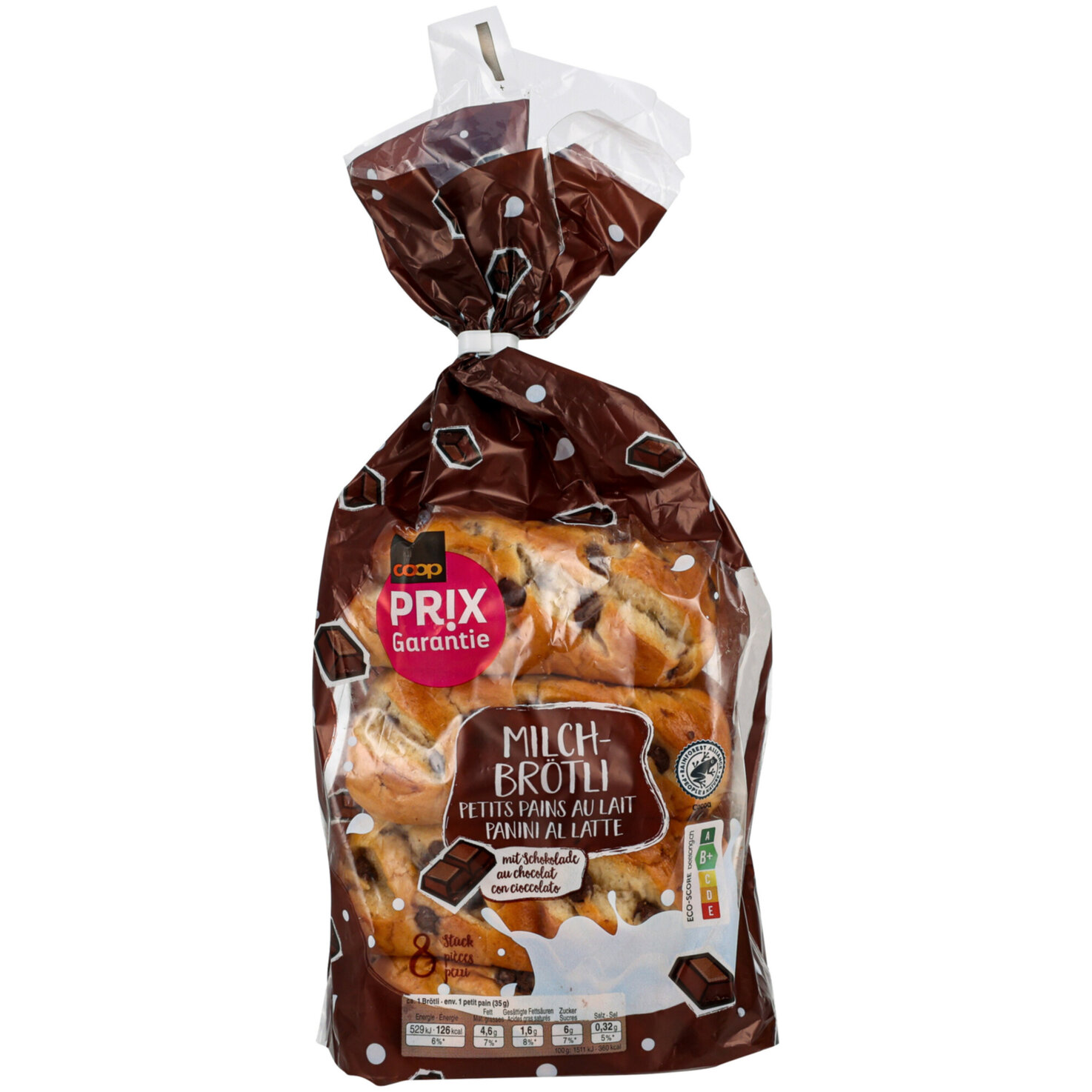 Prix Garantie Milchbrötli mit Schokolade 8 Stück