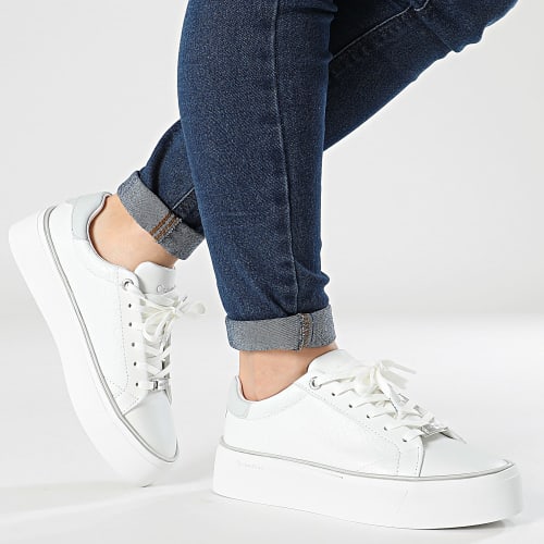 Baskets Femme Flatform C Lace Up Mono Mix 1870 White Pearl Grey