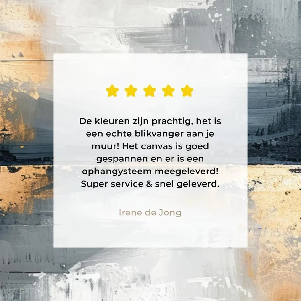MuchoWow Canvas Schilderij 90x60cm Kunst Grijs Goud Abstract