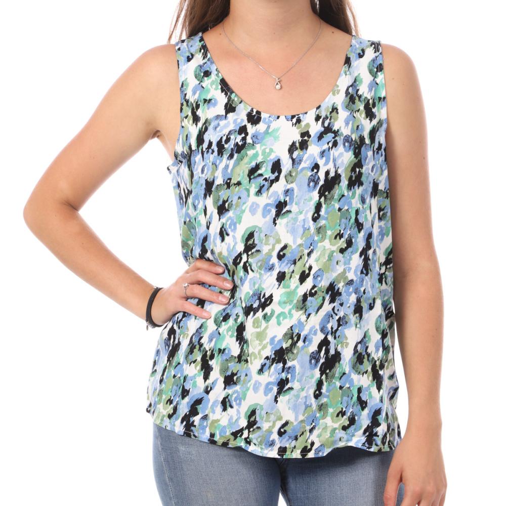 Vero Moda Débardeur Imprimé Bleu/Blanc Femme Vero Moda Easy