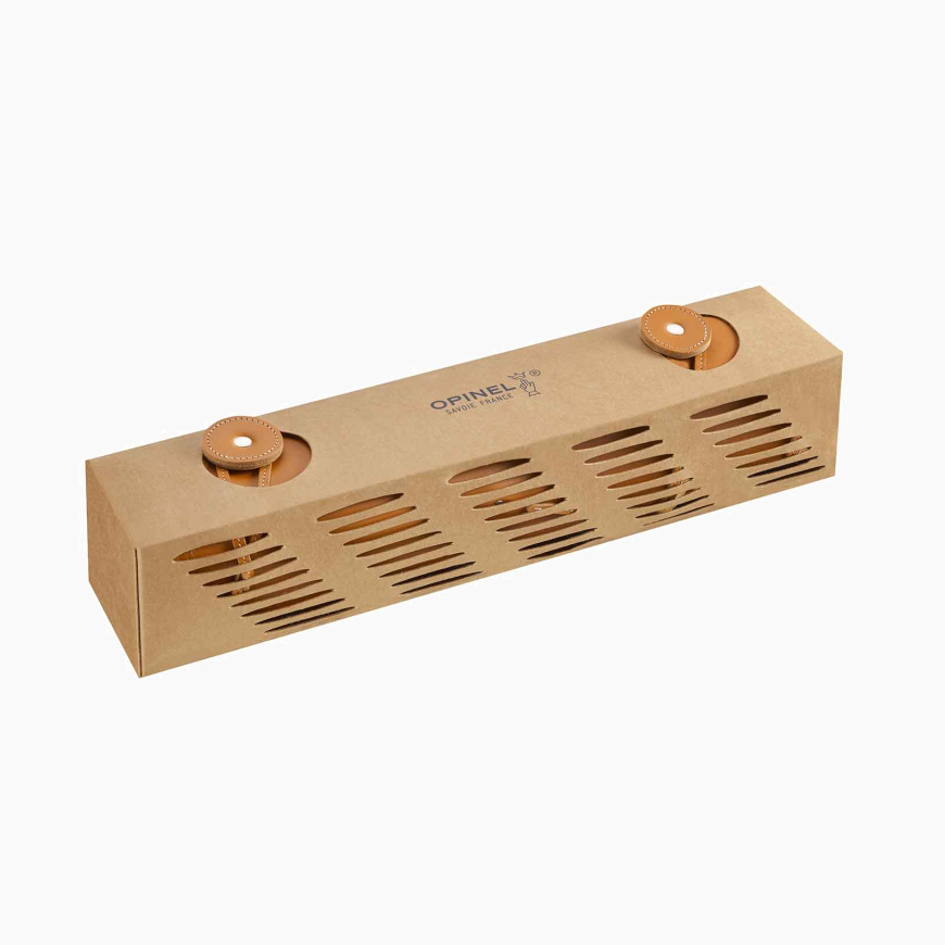 Natte cuir pour 8 couteaux de cuisine