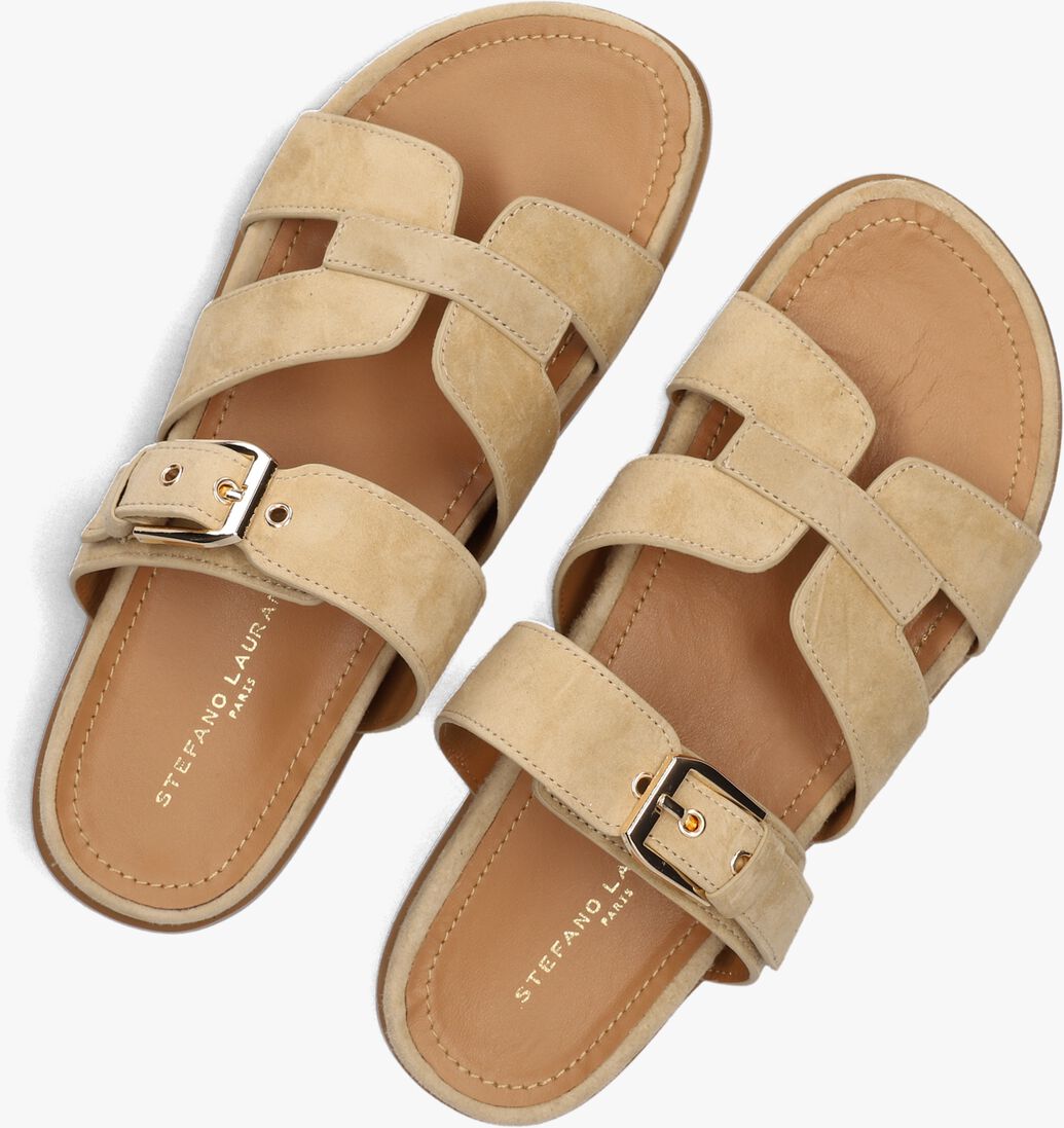 beige stefano lauran slippers 89863 1661