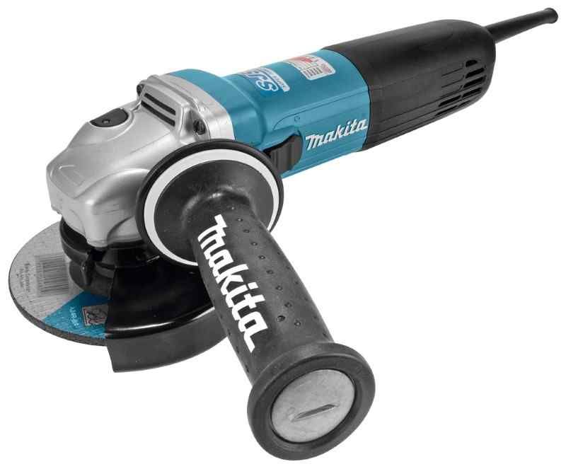 Makita GA5040R01 230V Haakse slijper body 125 mm met vastzetschakelaar, afbraamschijf en av-greep