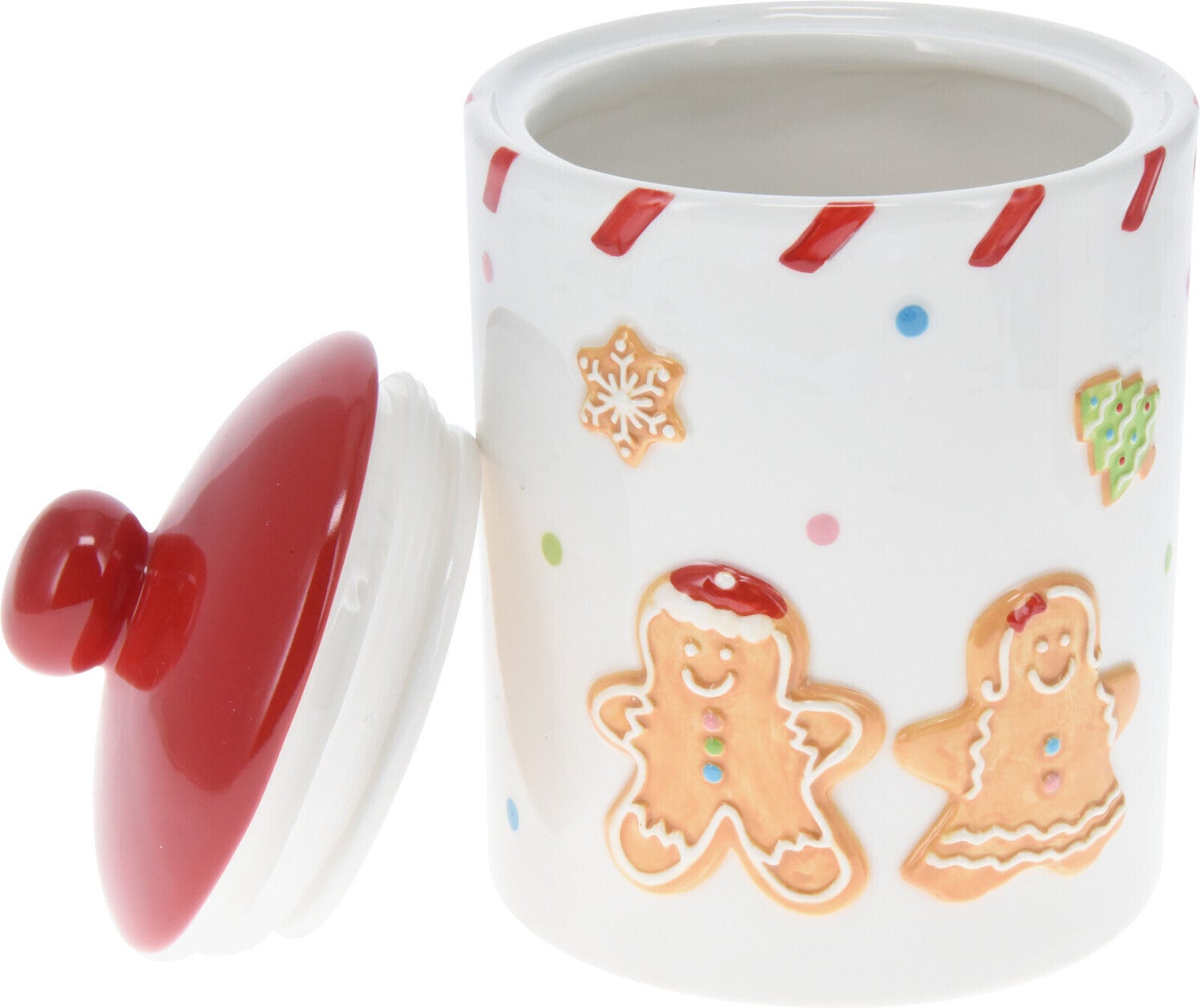 Voorraadpot Peperkoek wit D 12,5 H 18 cm