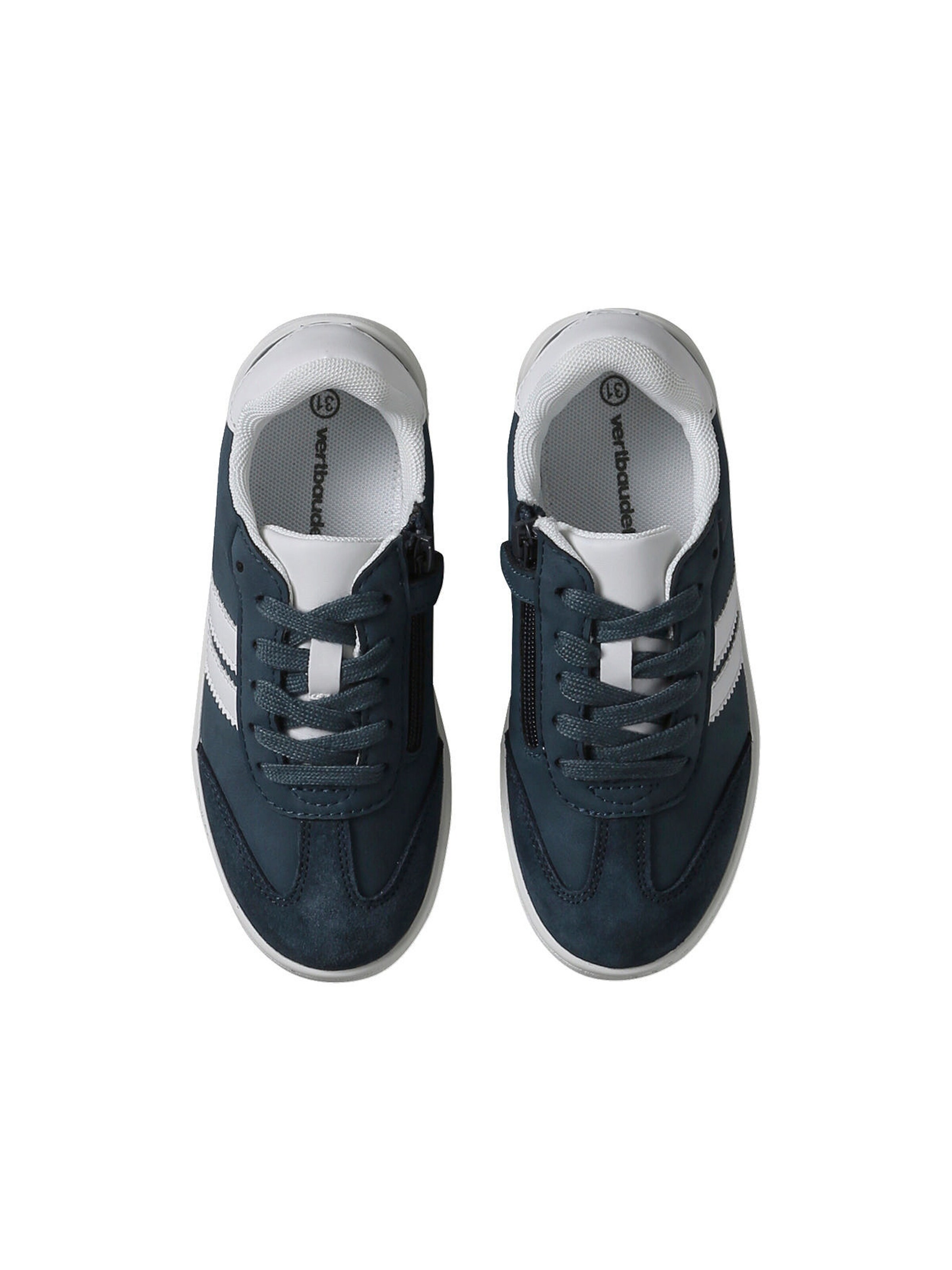 Vertbaudet Zweifarbige Kinder Sneakers mit Reißverschluss marine