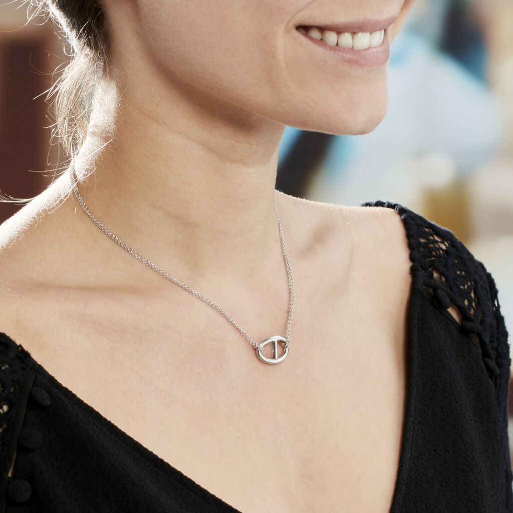 Collier Abdon Argent Blanc