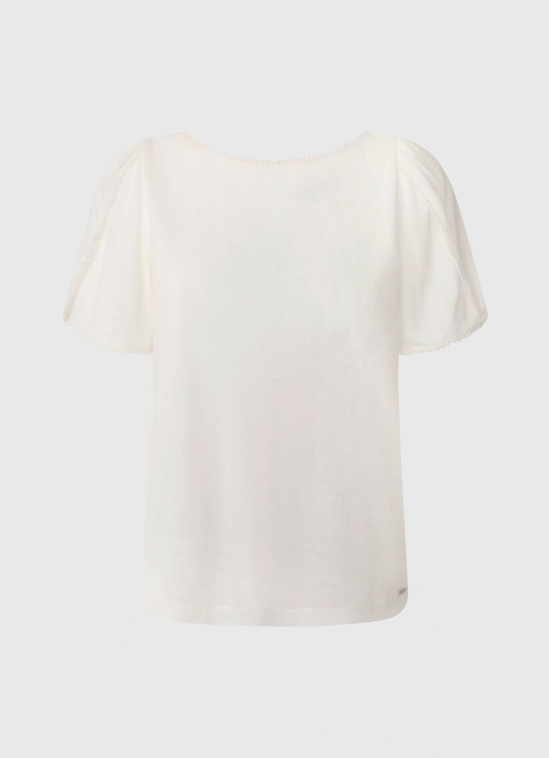 CAMISETA MESCLA COM DECOTE CANOA - branca