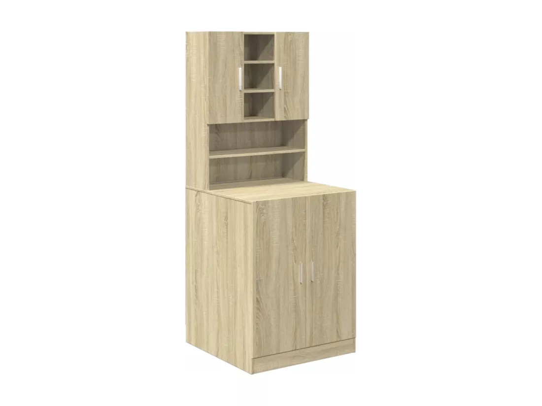 Armoires pour machine à laver 2pcs chêne sonoma bois ingénierie