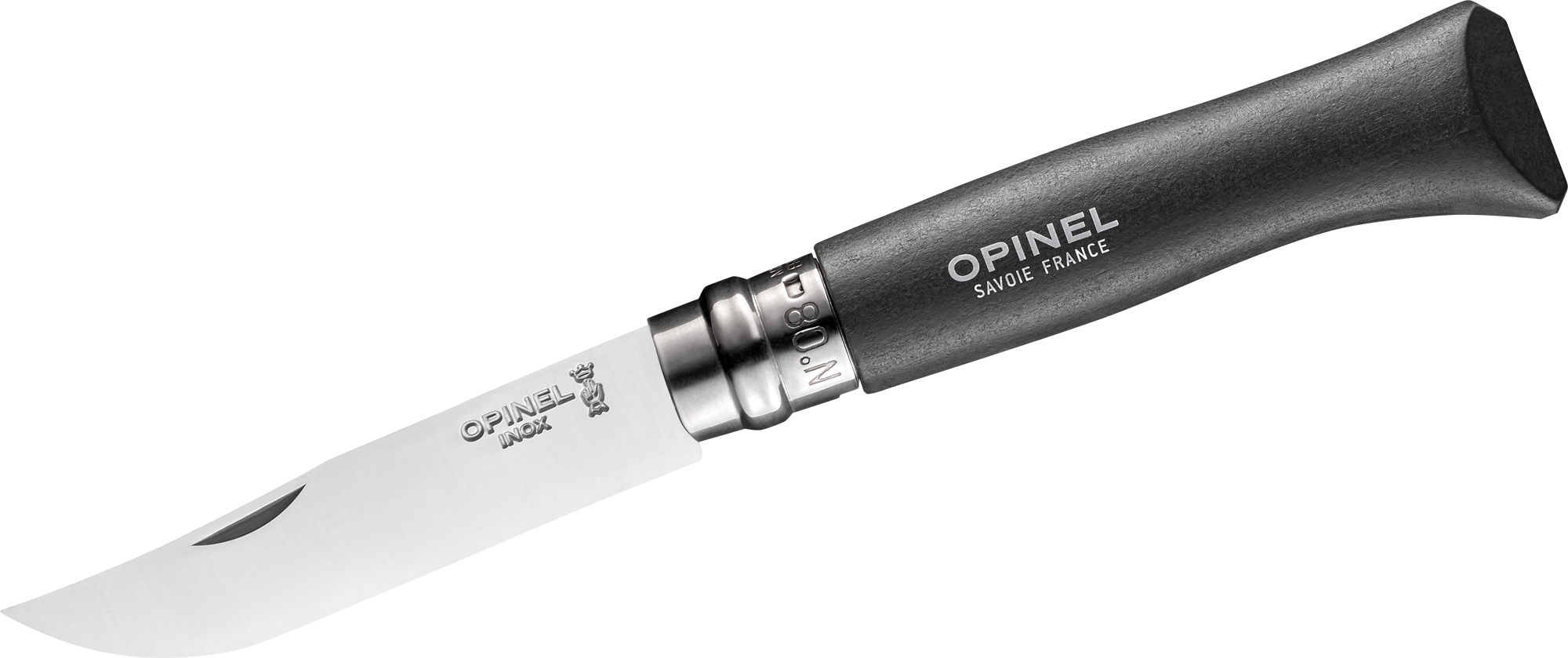Opinel N°08 Taschenmesser Klingenlänge 8,5 cm schwarz