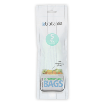 Brabantia afvalzak Perfect Fit S composteerbaar 6l 10 stuks