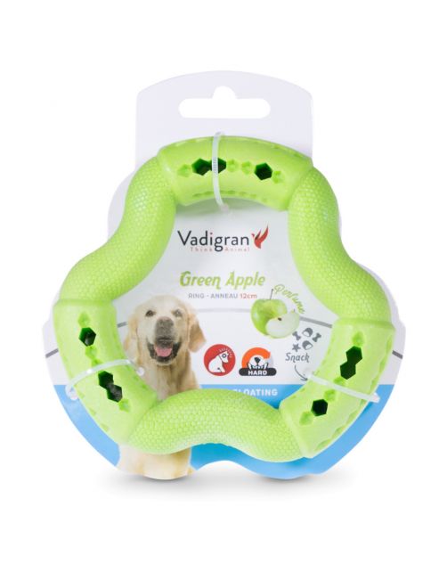 Vadigran Tpr Ring Green Apple Groen - Hondenspeelgoed