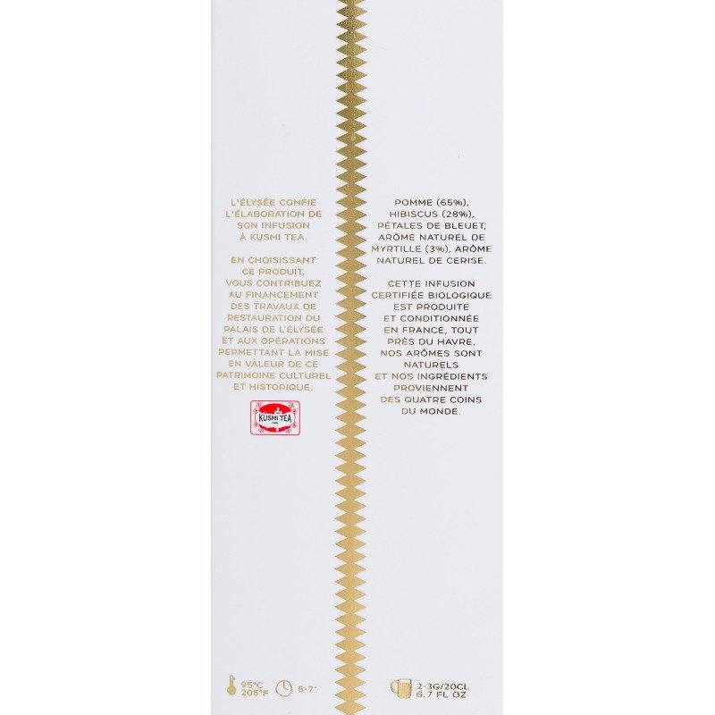 L'infusion de l'Elysée bio Kusmi Tea - Boîte de 24 sachets
