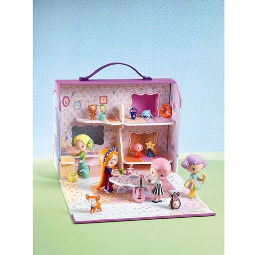 Djeco tinyly draagbaar poppenhuis - bluchka & indie