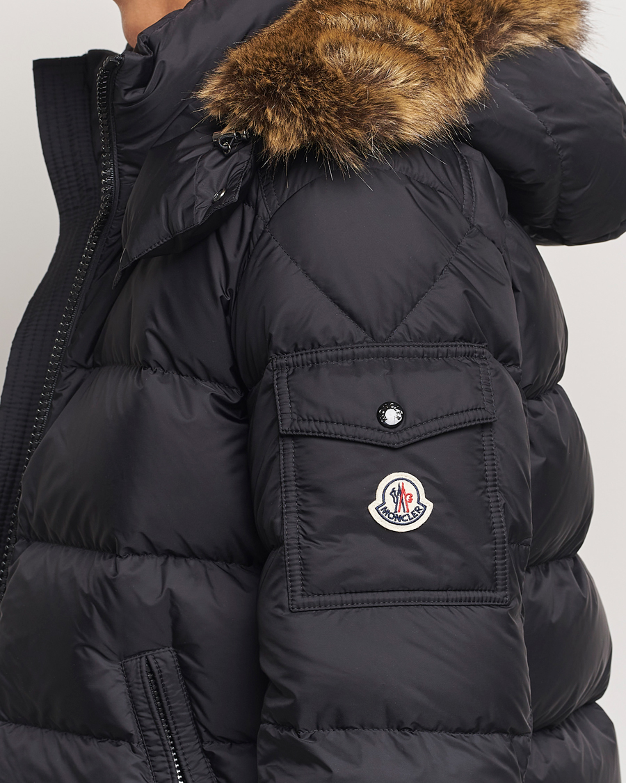 Moncler Maya Faux Fur Jacket Black