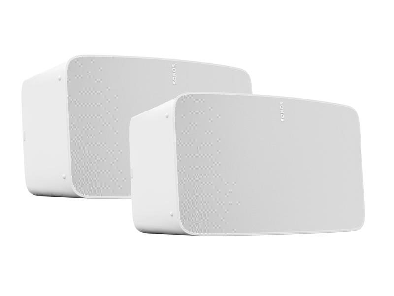 Sonos Lautsprecher Paar Five Stereo Set Weiss Sonos Hi-Fi-Lautsprecher für Sound in Studioqualität