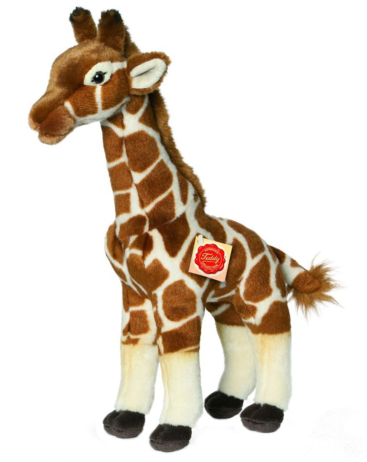 Kuscheltier GIRAFFE (38cm) stehend in braun/wollweiß