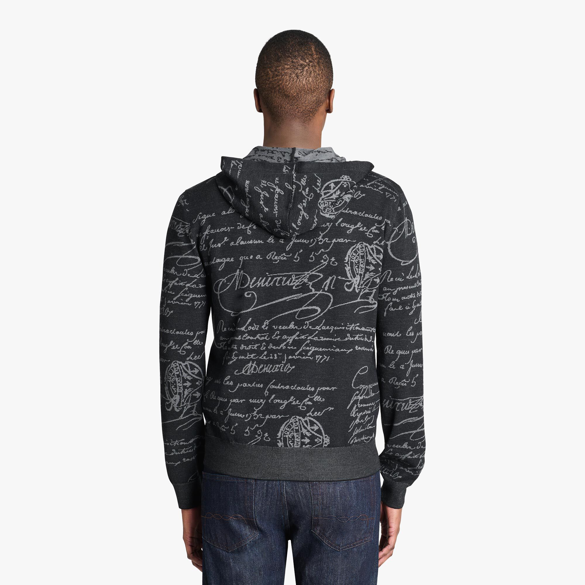 Sweat À Capuche Zippe Scritto