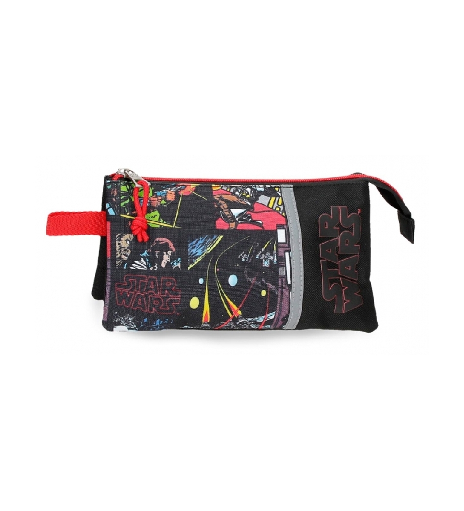 Estojo para lápis Joumma Bags Star Wars Galactic Team, três compartimentos, preto