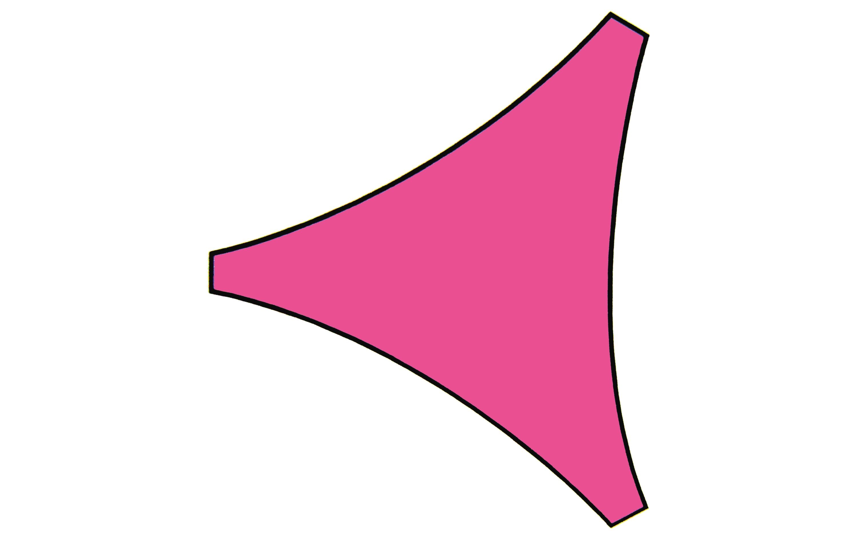 Sonnensegel 500 cm, Dreieck5 x 5 x 5 m, fuchsia