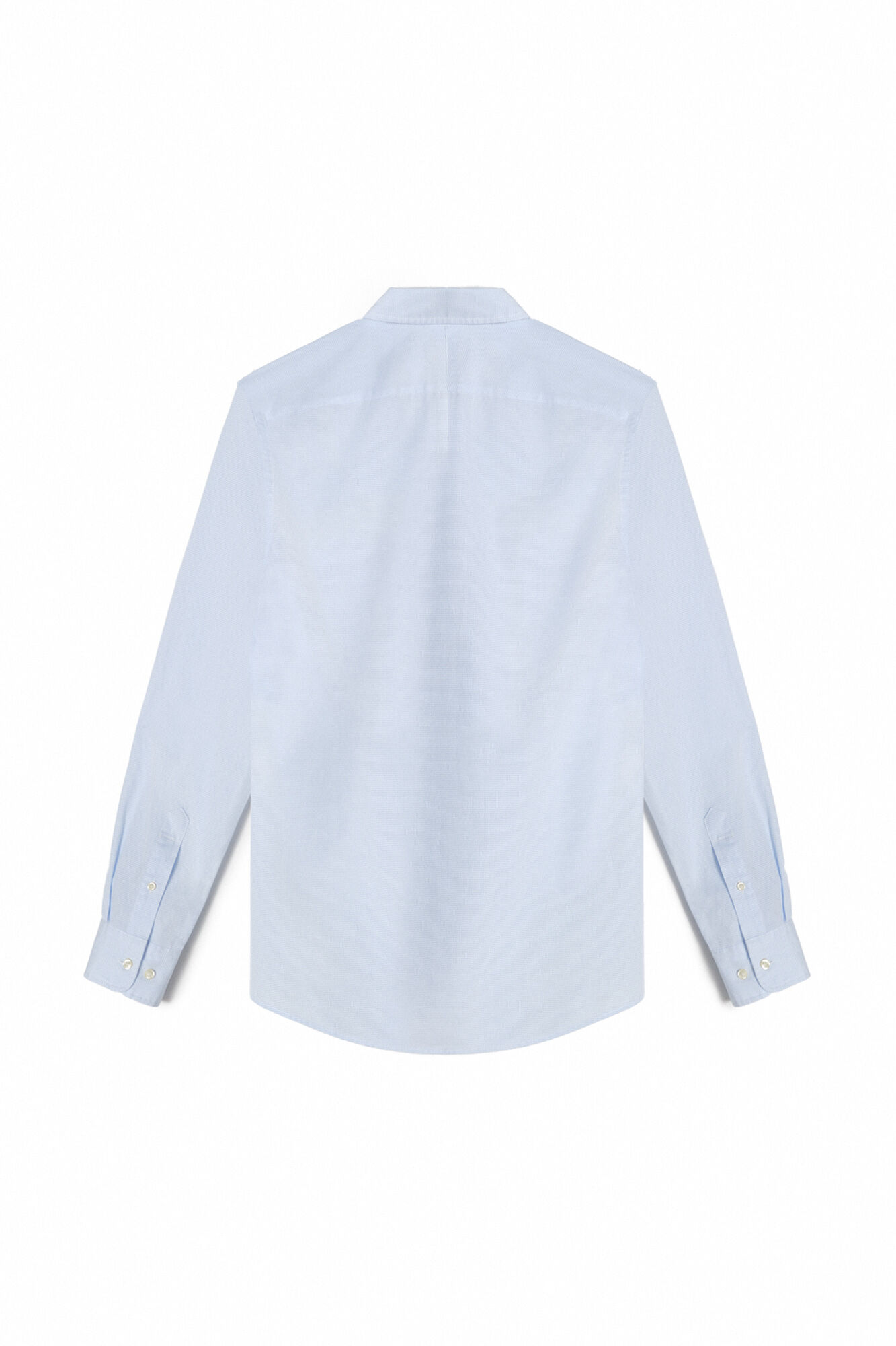 Camisa xadrez vichy pequena, mangas compridas - Azul
