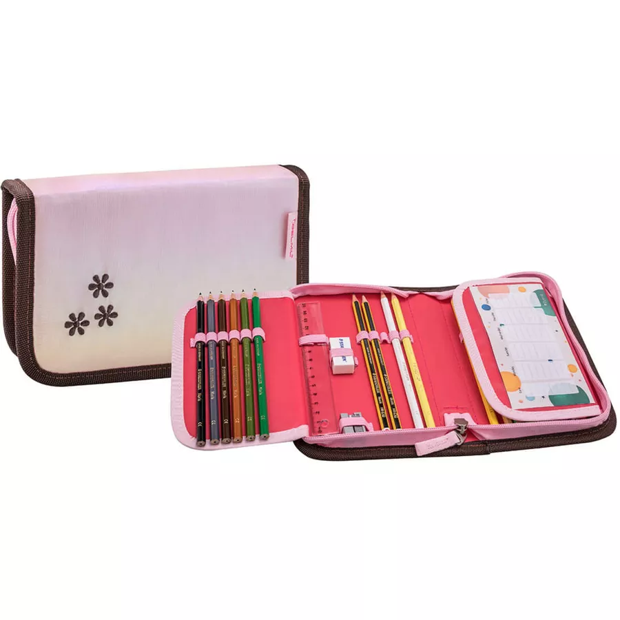 Belmil Schulranzen Premium Comfy Plus Set 6-teilig Cherry Blossom