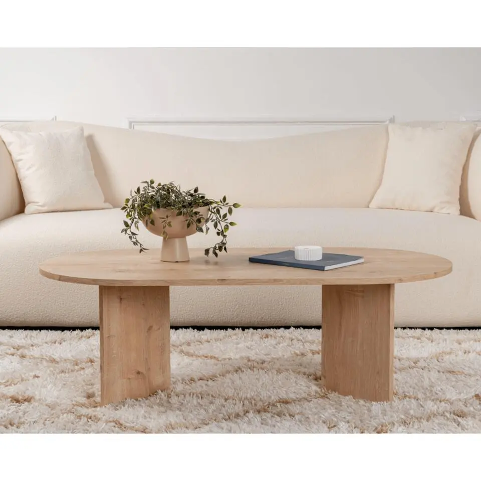 CALICOSY - Salontafel IRIS - Saffier eiken - 39,8x119x60 cm