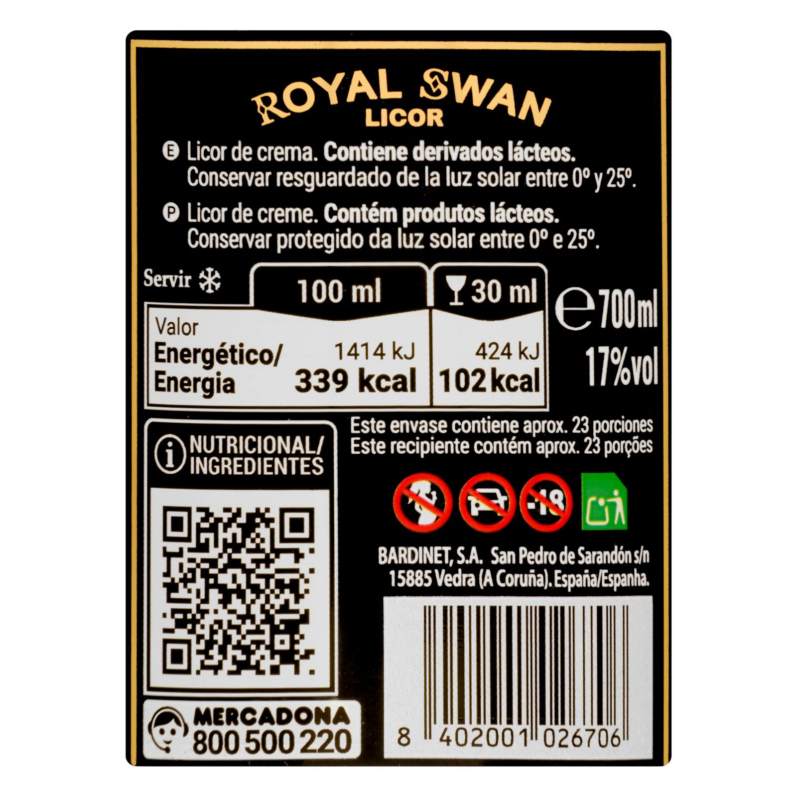 Liqueur à la crème Royal Swan