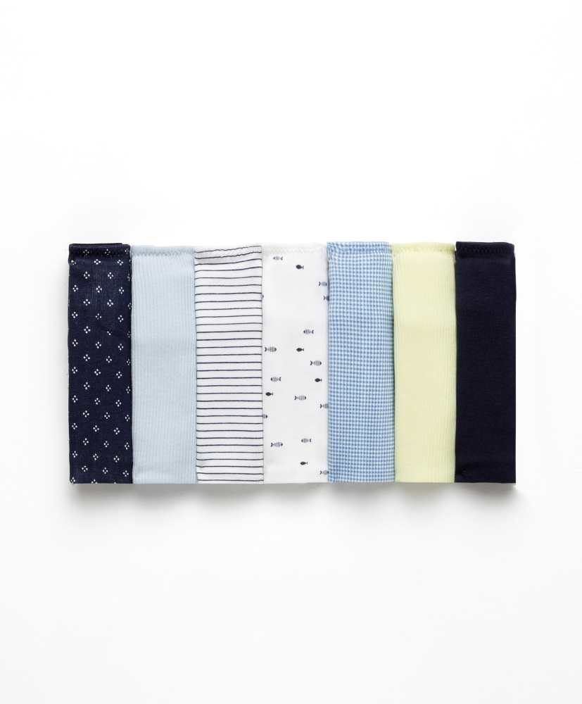 7 calcinhas clássicas de algodão estampado