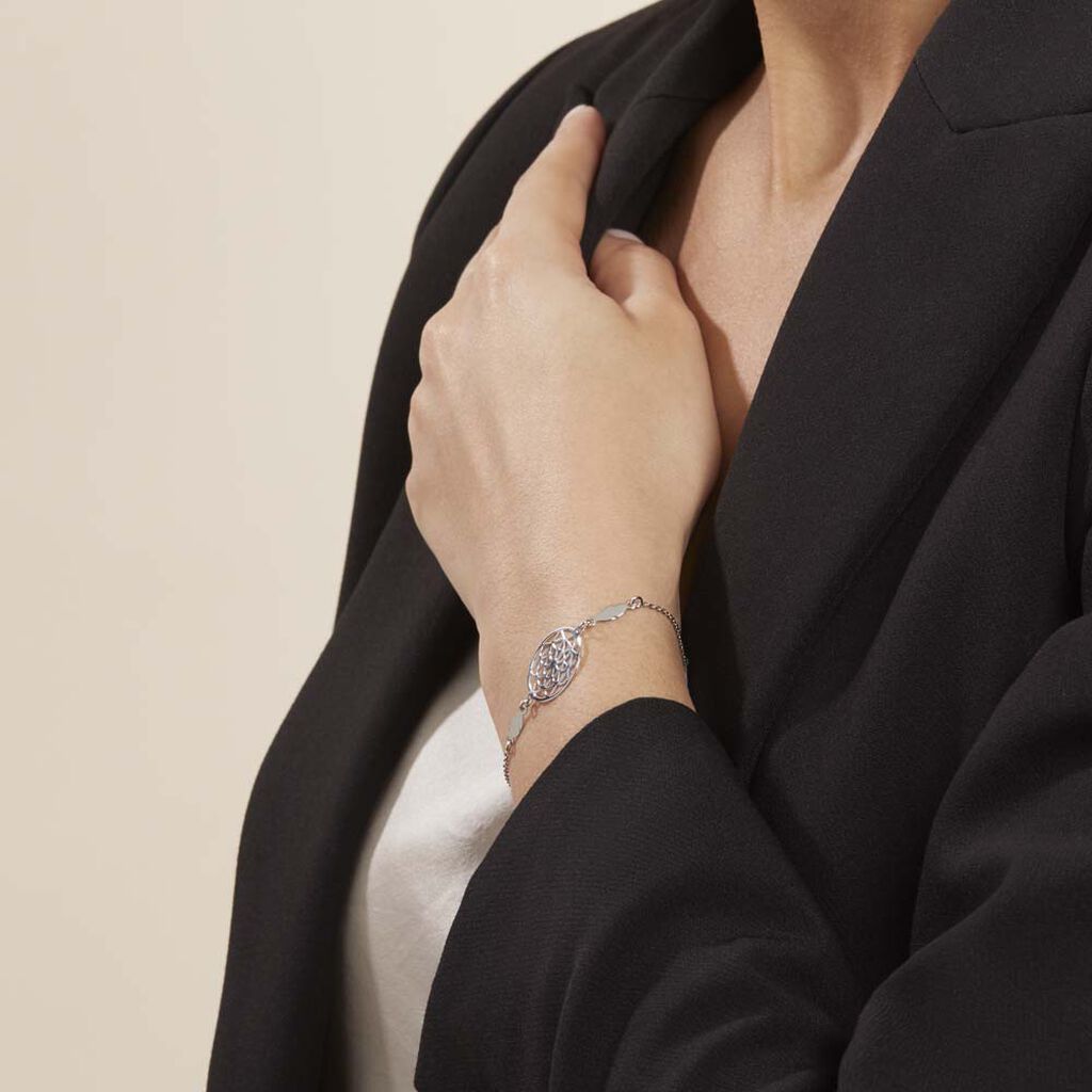 Bracelet Enola Argent Blanc