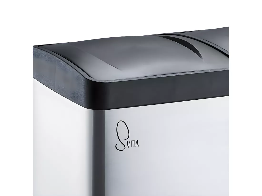 Poubelle de tri 48L en inox
