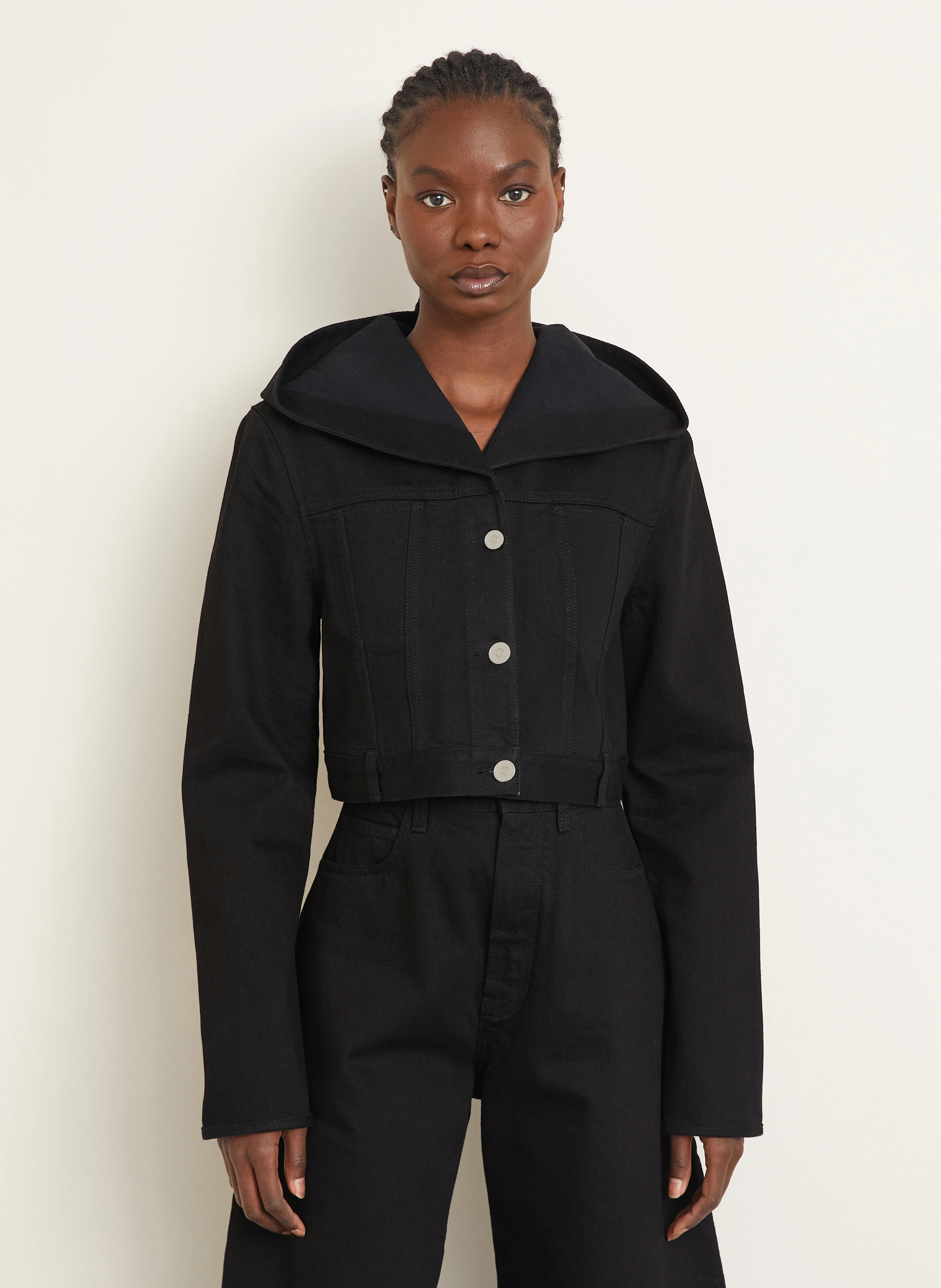 ALAÏA Cropped-Jeansjacke