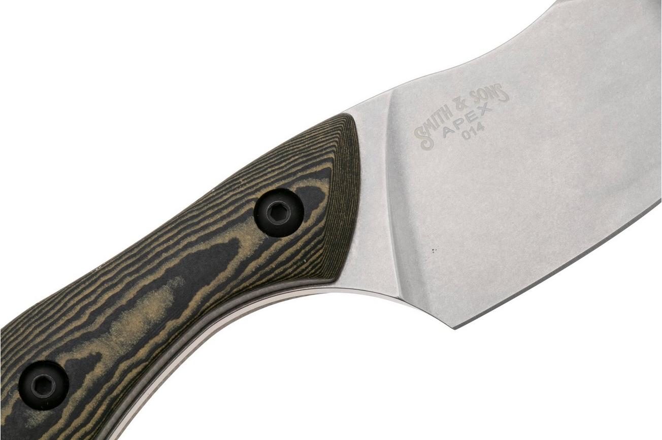 White River Knives Apex WRSS-APX-RMB Stonewashed Magnacut, Maple Black Richlite, jachtmes, Smith and Sons design