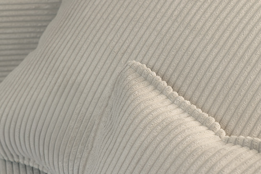 XXL Wohnlandschaft LODGE 315cm champagner beige Cord Sofa mit Schlaffunktion
