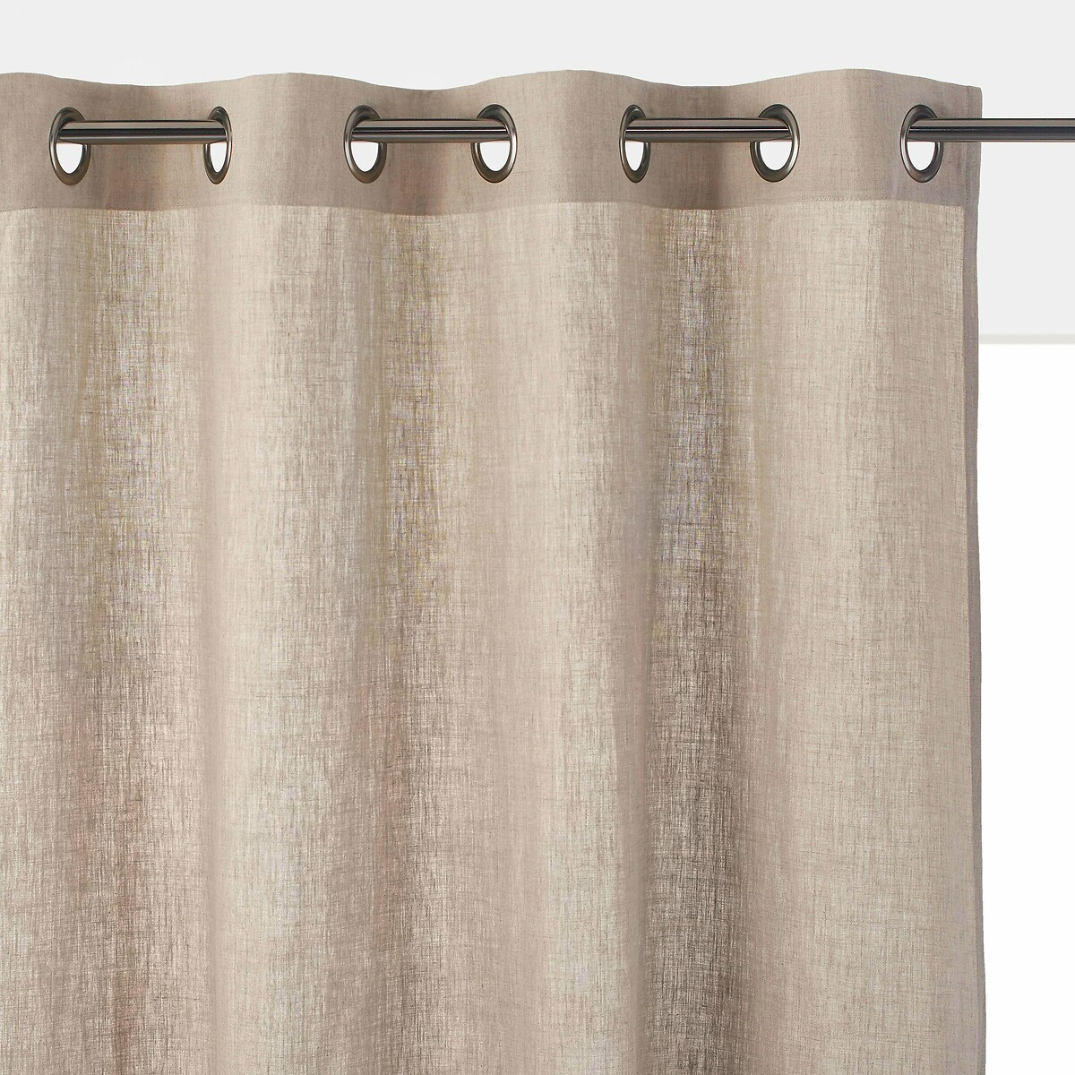 LA REDOUTE INTERIEURS<br>Cortina de linho lavado com ilhós, radiador, Onega