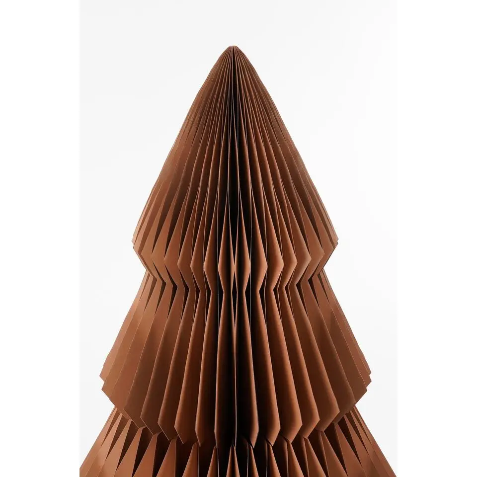 Mica Decorations Decoratie Kerstboom - H152 x Ø104 cm - Papier - Bruin