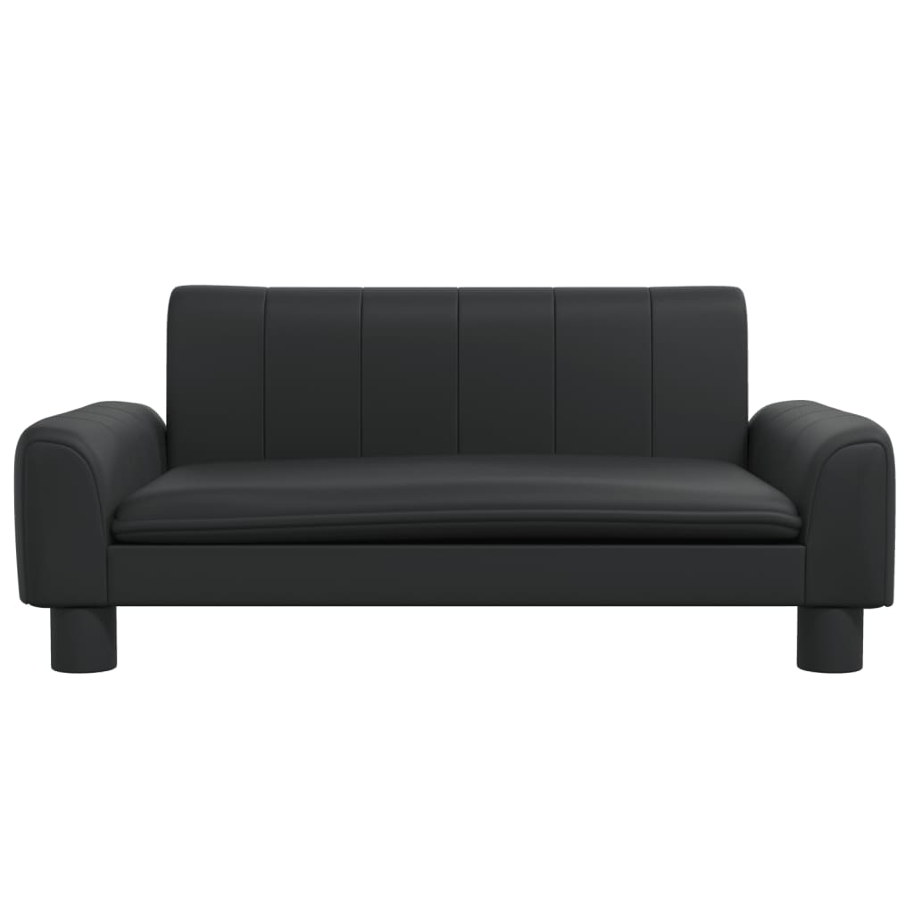 Cama para cães em couro sintético preto vidaXL, 70x45x30 cm