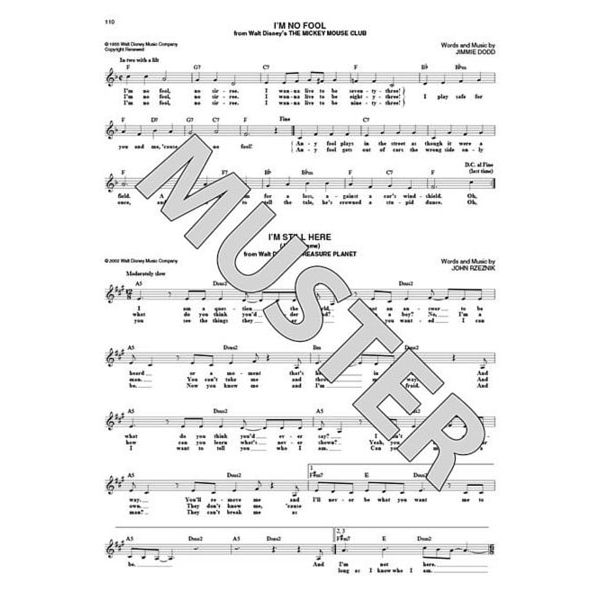 Hal Leonard Disney Fake Book 4th Edition