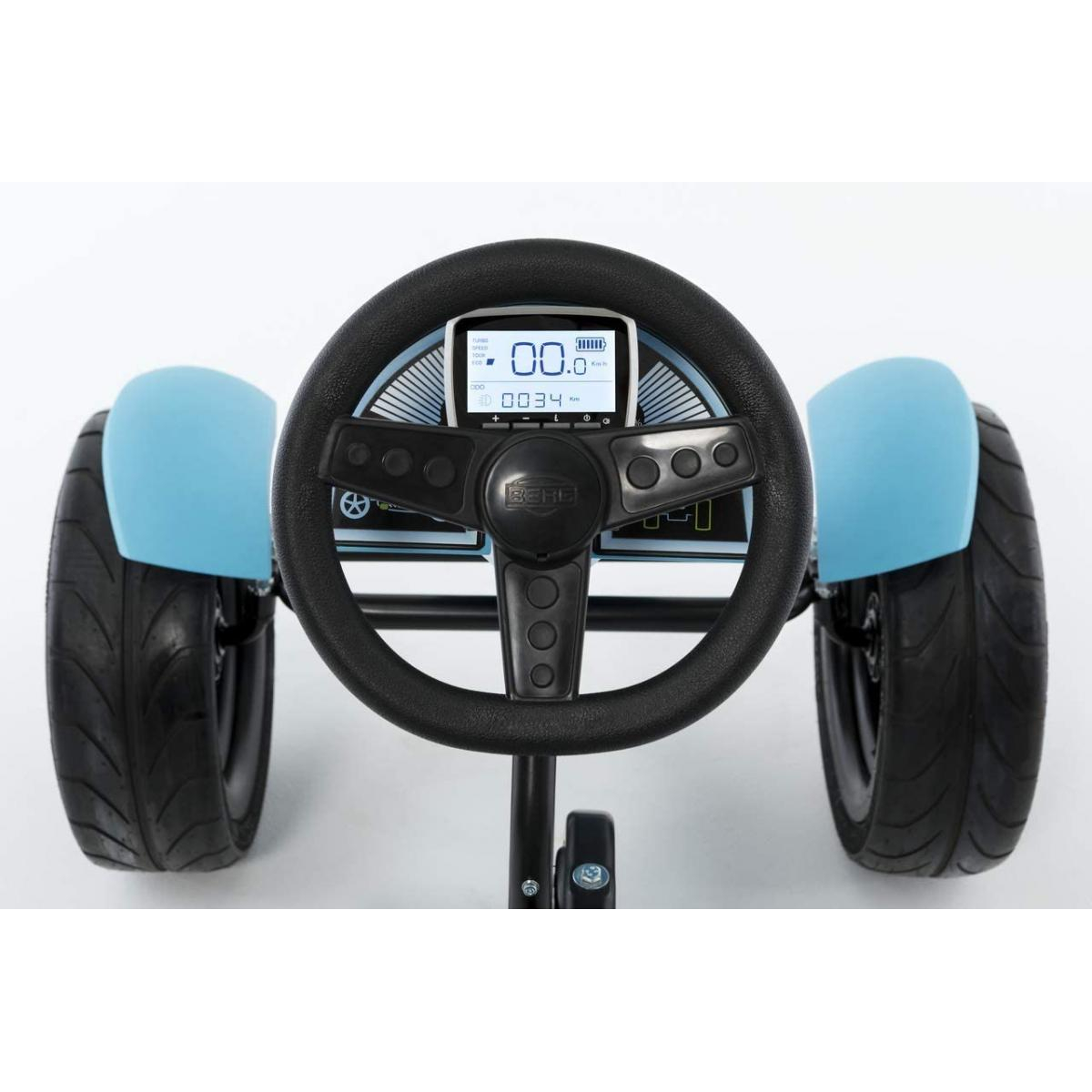 Kart à pédales électrique hybrid e-bfr bleu