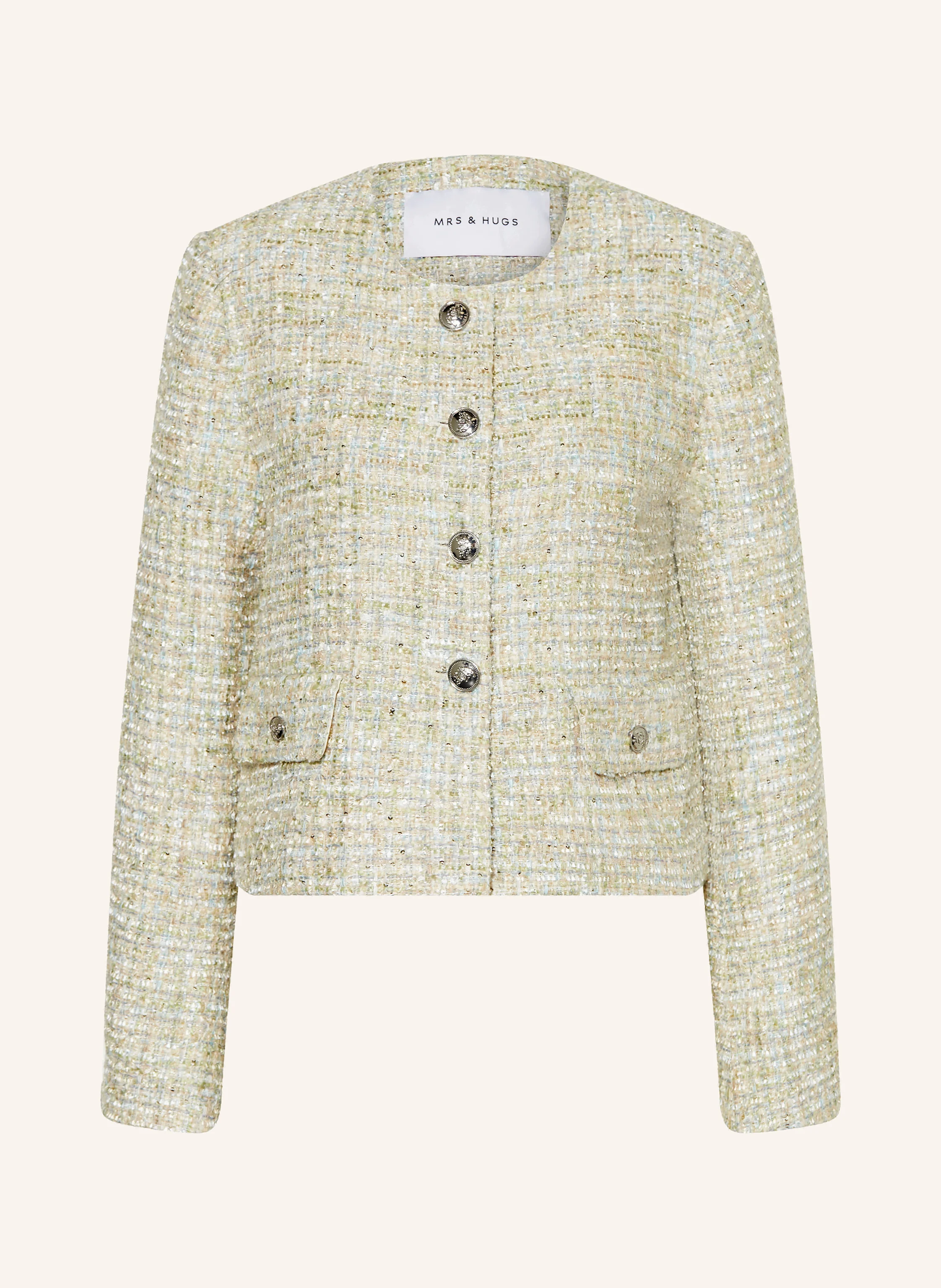 MRS & HUGS Bouclé-Blazer mit Pailletten
