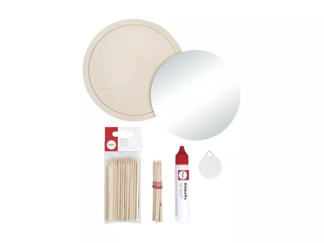 2 miroirs DIY soleil vintage à faire soi-même Ø 32 cm