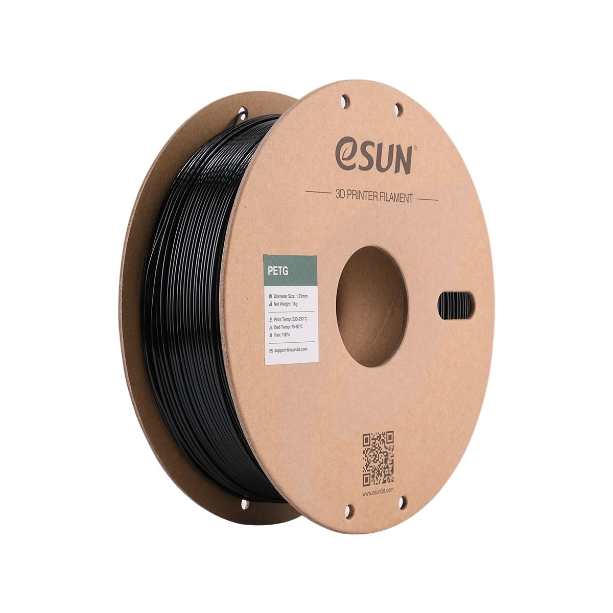 eSUN PETG 1.75mm 1kg - Solid Black