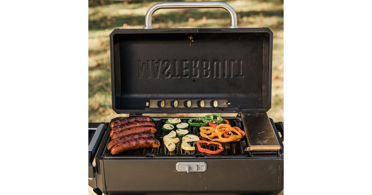 MasterbuiltDraagbare houtskoolbarbecue en -rookoven met kar  (Zwart)